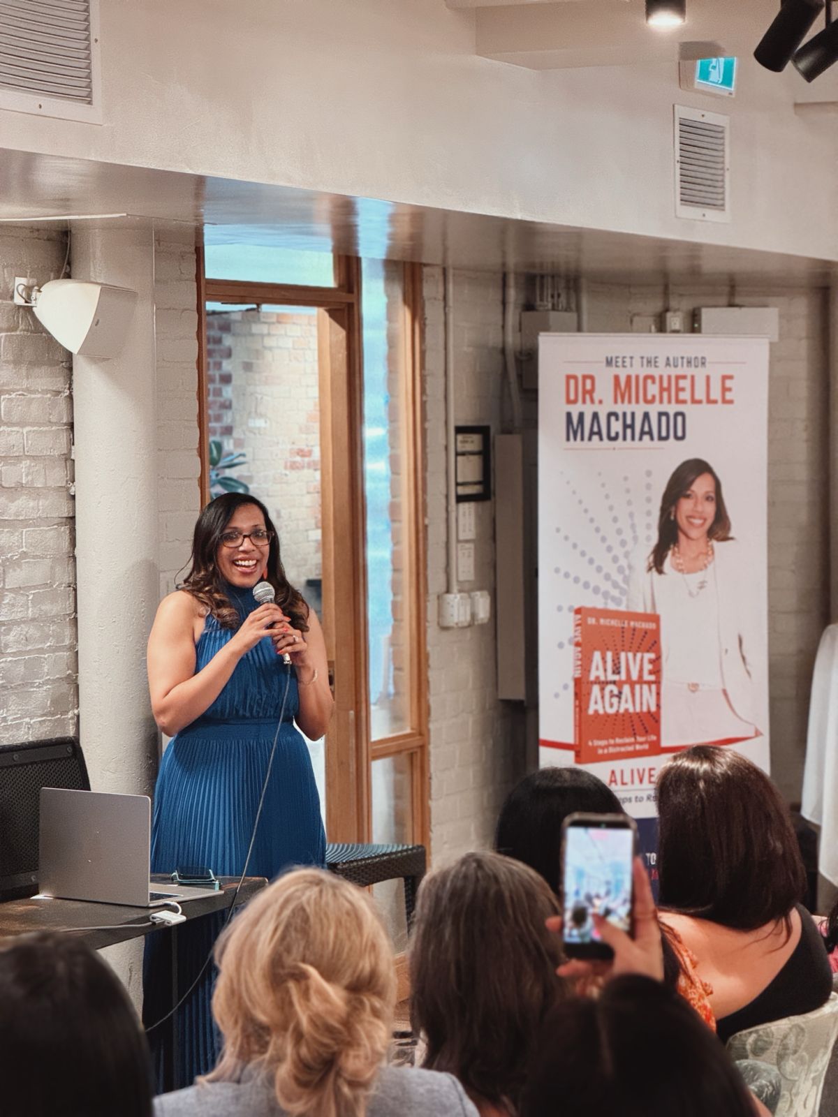 Dr. Michelle Machado at the Alive Again launch